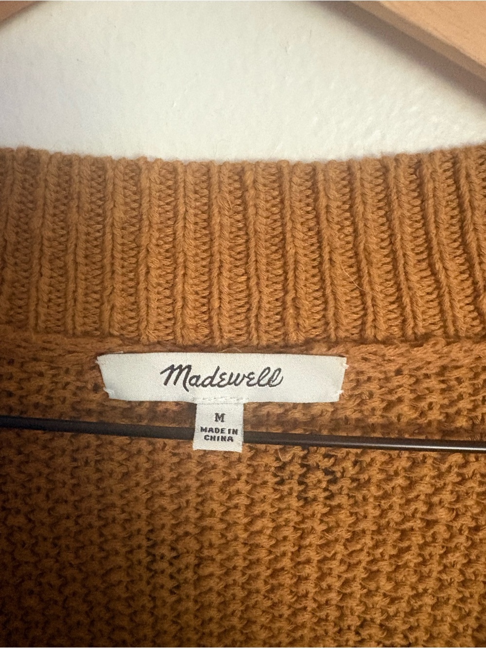 Madewell Mustard Polka Dotted Sweater Boho Chic Cardigan Women’s Medium EUC - Picture 6 of 7